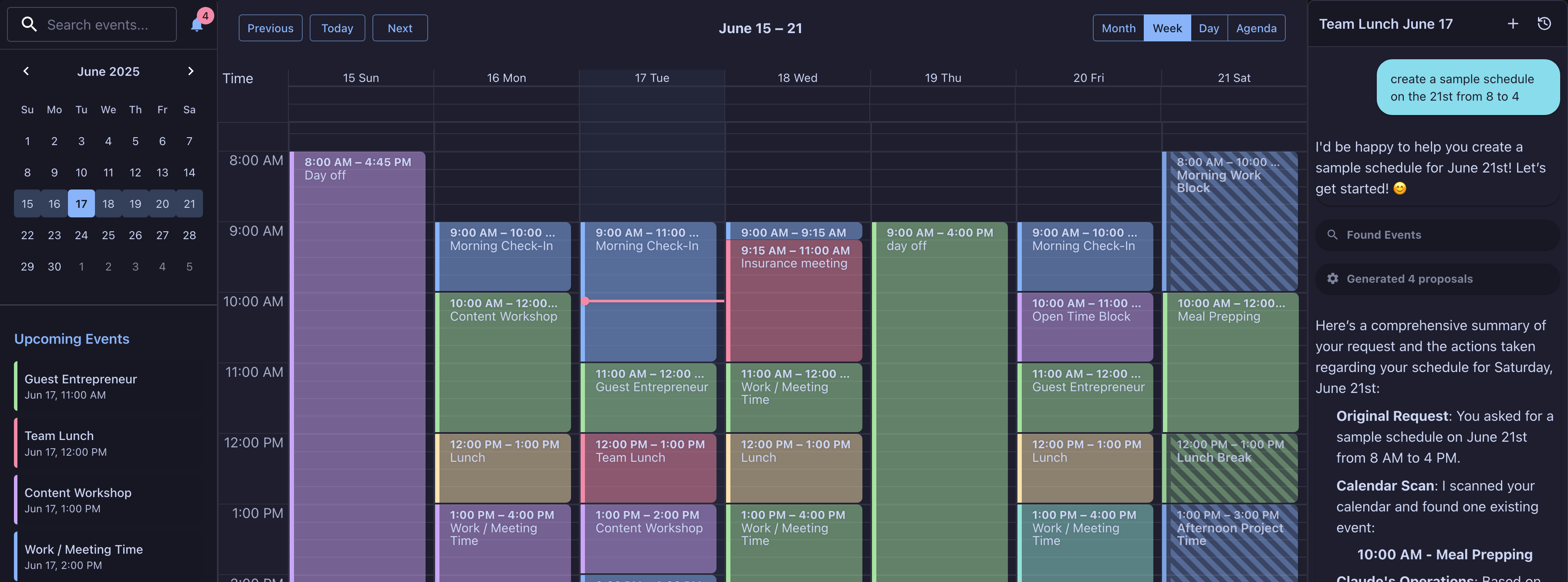 Jade Calendar Application Screenshot
